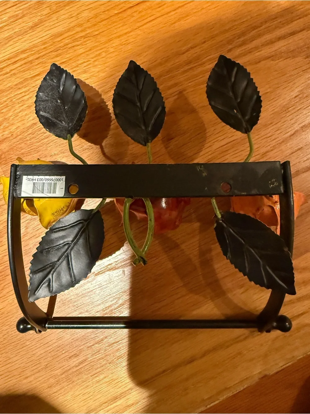Michal Negrin Floral Wall Towel Holder in Green, Red, Yellow